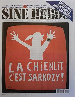 Siné Hebdo N° 21. Couverture de Siné : La chienlit c'est Sarkozy! Procès Siné-Askolovitch - Balka...