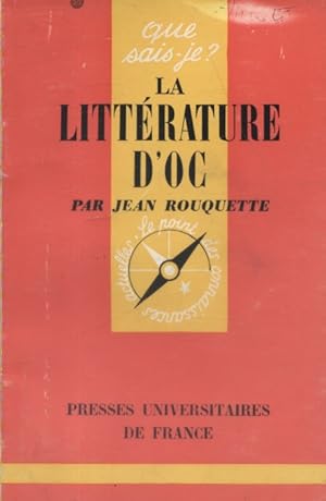 Seller image for La littrature d'oc. for sale by Librairie Et Ctera (et caetera) - Sophie Rosire