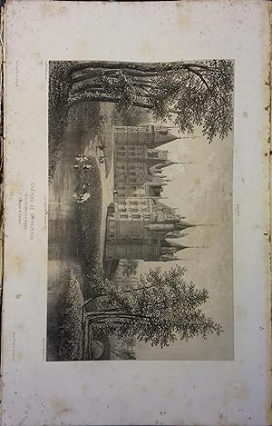 Chanzeaux (Maine-et-Loire). Lithographie de Cicéri et Bachelier : Château de Chanzeaux, d'après l...
