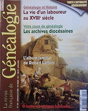 La Revue française de généalogie N° 134. La Revue française de généalogie N° 134. Juin-juillet 2001.
