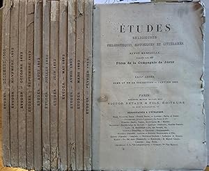 Etudes. Année 1892 complète. Etudes religieuses, historiques et littéraires par des Pères de la C...