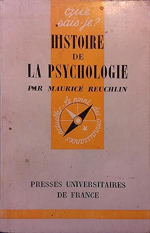 Immagine del venditore per Histoire de la psychologie. venduto da Librairie Et Ctera (et caetera) - Sophie Rosire