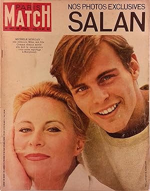 Paris Match N° 681 : Michèle Morgan et son fils Mike en couverture.- Nos photos exlusives : Salan...