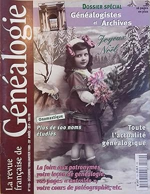 La Revue française de généalogie N° 119. La Revue française de généalogie N° 119. Décembre 1998 -...