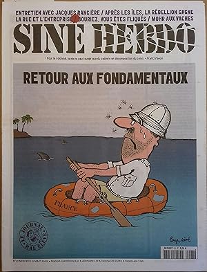 Siné Hebdo N° 27. Couverture de Loup et Siné : retour aux fondamentaux