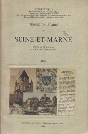 Bild des Verkufers fr Prcis d'histoire de Seine-et-Marne. zum Verkauf von Librairie Et Ctera (et caetera) - Sophie Rosire