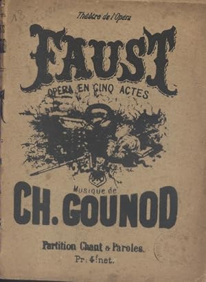 Seller image for Faust. Opra en 5 actes. Partition chant et paroles. (Sans accompagnement piano). Dbut XXe. for sale by Librairie Et Ctera (et caetera) - Sophie Rosire