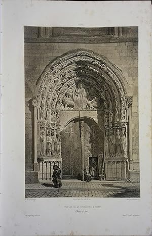 Cathédrale d'Angers (Saint-Maurice) Trois lithographies d'après le Baron de Wismes. Vers 1856.