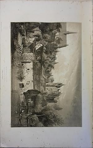 Montreuil-Bellay (Maine-et-Loire). Lithographie de Français : Montreuil-Bellay, d'après le Baron ...