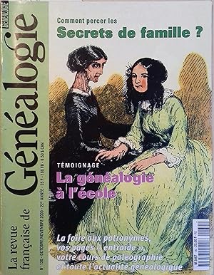 La Revue française de généalogie N° 130. La Revue française de généalogie N° 130. Octobre-Novembr...