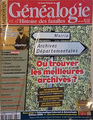 La Revue française de généalogie N° 173. La Revue française de généalogie N° 173. Décembre 2007 -...