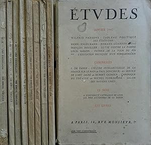 Etudes. Année 1947 incomplète. Il manque le N° 2 de février 1947.