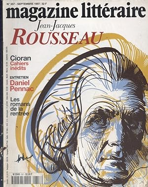 Magazine littéraire N° 357 : Jean-Jacques Rousseau. Cioran. Entretien : Daniel Pennac. Septembre ...