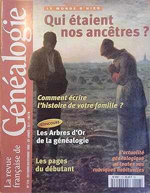 La Revue française de généalogie N° 118. La Revue française de généalogie N° 118. Octobre-Novembr...