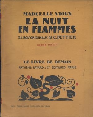 Seller image for La nuit en flammes. Roman indit. Septembre 1933. for sale by Librairie Et Ctera (et caetera) - Sophie Rosire