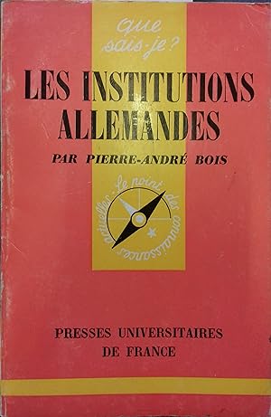 Seller image for Les institutions allemandes. for sale by Librairie Et Ctera (et caetera) - Sophie Rosire