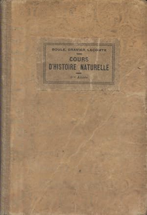 Imagen del vendedor de Cours d'histoire naturelle pour l'enseignement primaire suprieur. Premire anne. a la venta por Librairie Et Ctera (et caetera) - Sophie Rosire