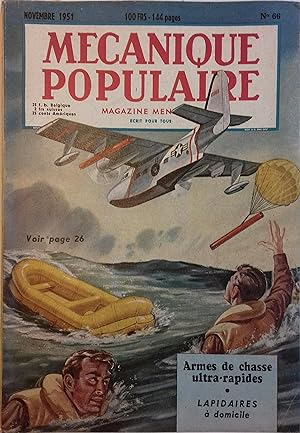 Mécanique populaire 1950 N° 66. En couverture: Canot de sauvetage radioguidé. Novembre 1951.