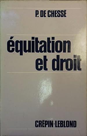 Equitation et droit.