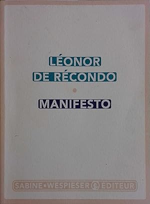 Imagen del vendedor de Manifesto. a la venta por Librairie Et Ctera (et caetera) - Sophie Rosire