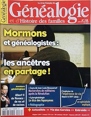 La Revue française de généalogie N° 158. La Revue française de généalogie N° 158. Juin-juillet 2005.