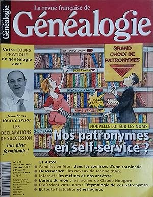 La Revue française de généalogie N° 155. La Revue française de généalogie N° 155. Décembre 2004 -...