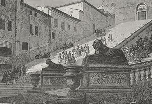 Seller image for The Scala Coeli : Stairs of the Church of St Mary of the Capitol - Rome for sale by Antiqua Print Gallery