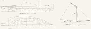 The American centre board boat "Parole"; Sail plan of the American Centre-board "Parole"; Scale o...