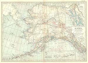 Alaska; Inset map of Western Portion of Aleutian Islands, Sitka, Glacier Bay, and Vicinity