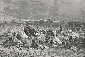Ahmadou's army crossing the Niger