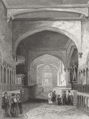 Imagen del vendedor de Bangor Cathedral. The choir a la venta por Antiqua Print Gallery