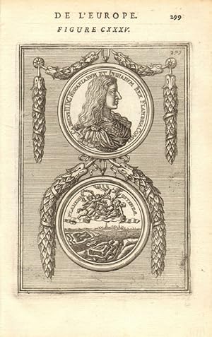 Bild des Verkufers fr Carolus II DG Hispaniarum et Indiarum Rex Flandria Comes. Flandria Ostendae - De L'Europe zum Verkauf von Antiqua Print Gallery