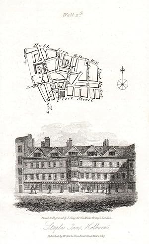 Image du vendeur pour Walk 11th and Staple Inn, Holborn mis en vente par Antiqua Print Gallery