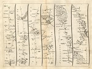 Bild des Verkufers fr [Plate #15: The road via Abingdon - Faringdon - Lechlade - Fairford - Barnsley - Gloucester - Mitcheldean - Coleford - Monmouth] - [The Road from London to St David's and the Sea Coast in Pembrokeshire actually surveyed] zum Verkauf von Antiqua Print Gallery