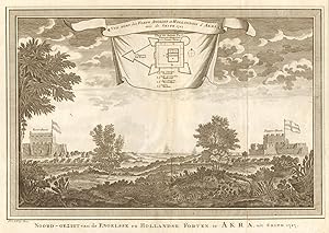Vue Nord des Forts Anglois & Hollandois dAkra [North View of the English and Dutch Forts at Accra]