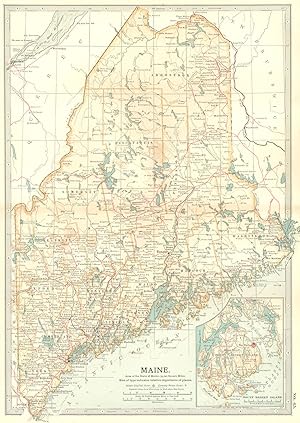 Maine; Inset map of Mount Desert Island