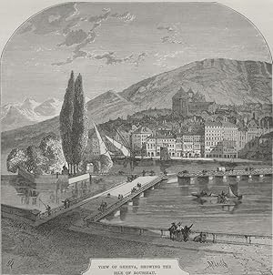 View of Geneva, showing the Isle of Rousseau