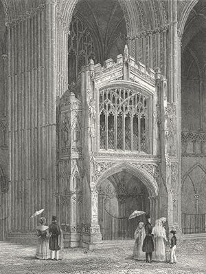 Imagen del vendedor de Peterborough Cathedral. View of the Porch West end a la venta por Antiqua Print Gallery