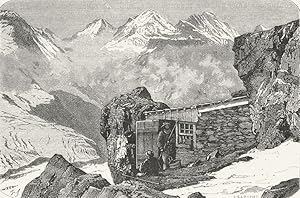Fig. 308 A Cabin of the Alpine Club, with a view of the Altels and Gspaltenhorn