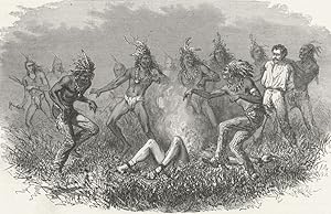 Sioux Indians burning a prisoner