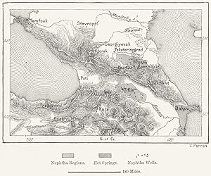 Fig. 16 Hot Springs and Naphtha Regions in the Caucasus
