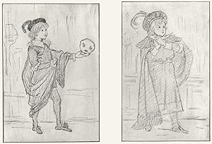 Seller image for Rapid alternative pencil sketches for tragedy as title-page to 'Amateur Theatricals' for sale by Antiqua Print Gallery