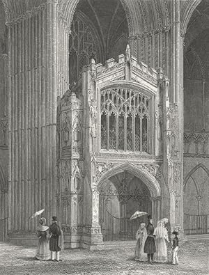 Imagen del vendedor de Peterborough Cathedral. View of the Porch West end a la venta por Antiqua Print Gallery