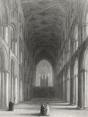 Imagen del vendedor de Peterborough Cathedral. The nave a la venta por Antiqua Print Gallery