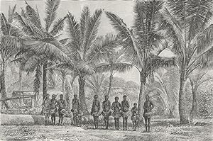 Imagen del vendedor de Fishing-Village in grove of cocoa-nut trees a la venta por Antiqua Print Gallery