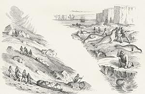 Scenery and animated life Arctic Regions II: Sledge Travelling. (Osborne's Arctic Journal); Seal ...