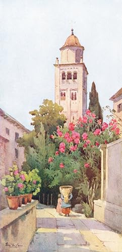 Seller image for The Campanile of San Giulio, Lago d'Orta for sale by Antiqua Print Gallery