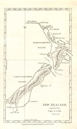 New Zealand explored by Capt. J. Cook 1769-77