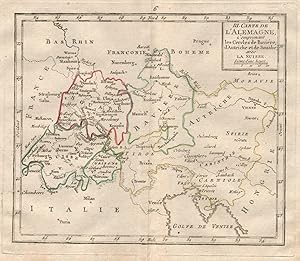 Seller image for III. Carte d'Alemagne, comprenant les Cercles de Bavire, d'Autriche et de Souabe avec La Suisee for sale by Antiqua Print Gallery
