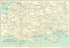 Touring map of Hampshire & Dorset